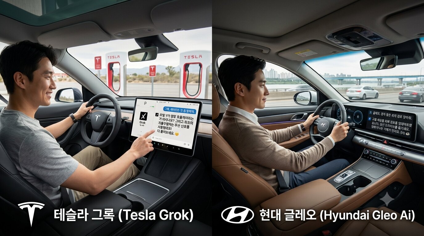 테슬라 그록 탑재 시작, 현대 글레오ai와의 차이점은? 모빌리티 인공지능의 새로운 패러다임